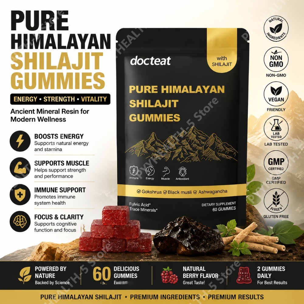 Natural Herbal Wellness - Docteat Pure Himalayan Shilajit Gummies with