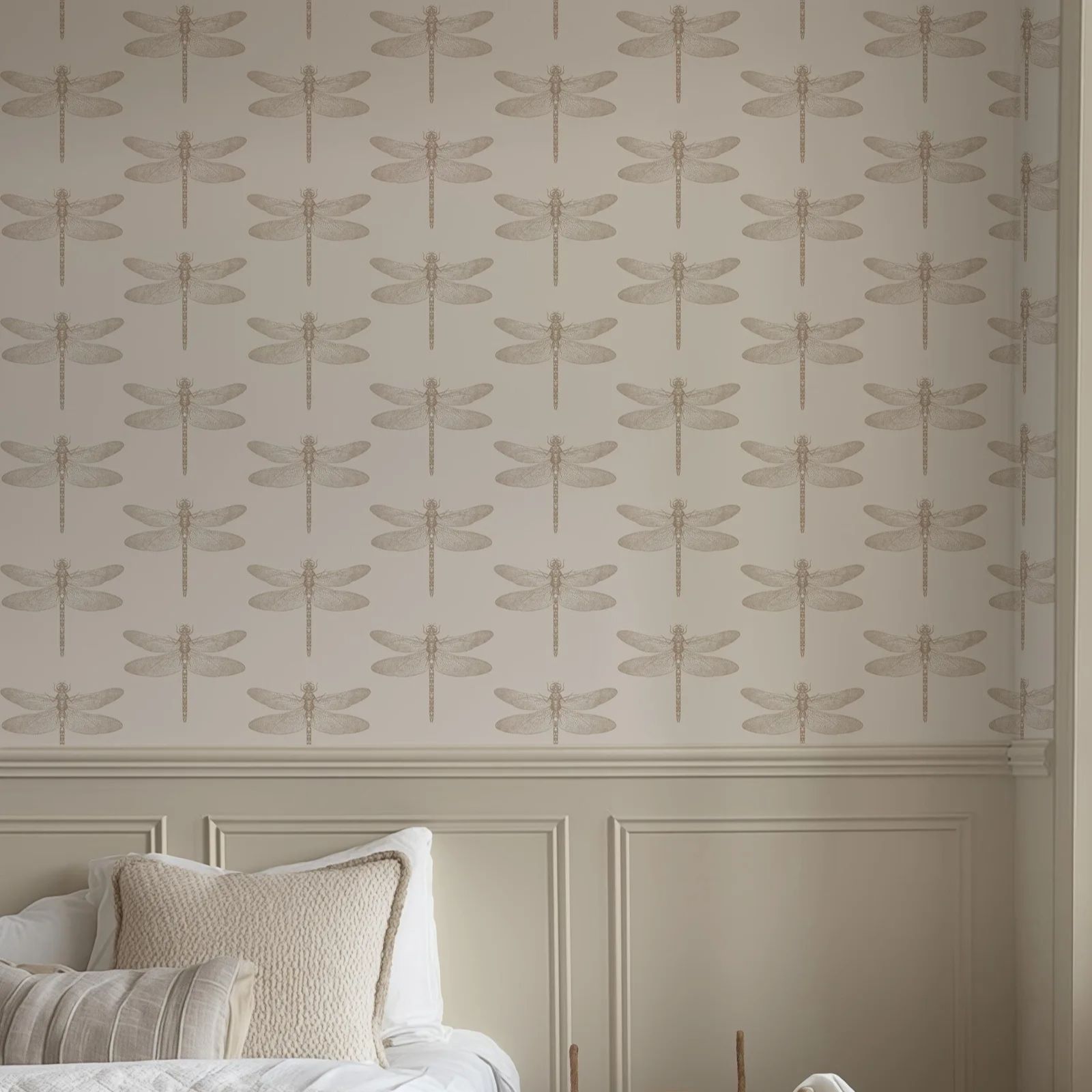 Herbal Wallpaper - Dragonfly Peel and Stick Removable Wallpaper