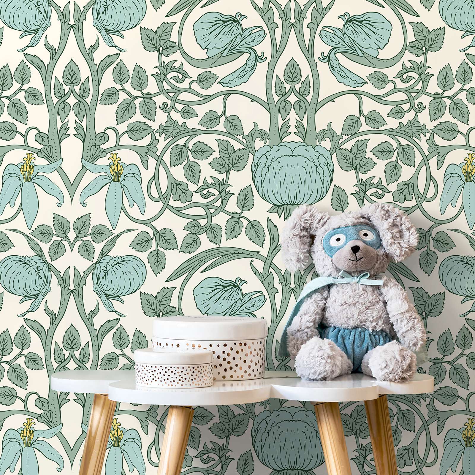 Pastel Art Nouveau Wallpaper,P - đánh giá và giá Herbal Wallpaper