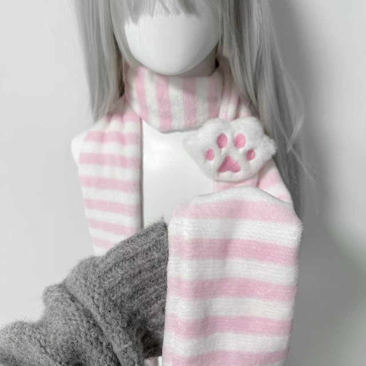 Kawaii Kniied Scarf Cat Paw De - đánh giá và giá Cat Claw Bark