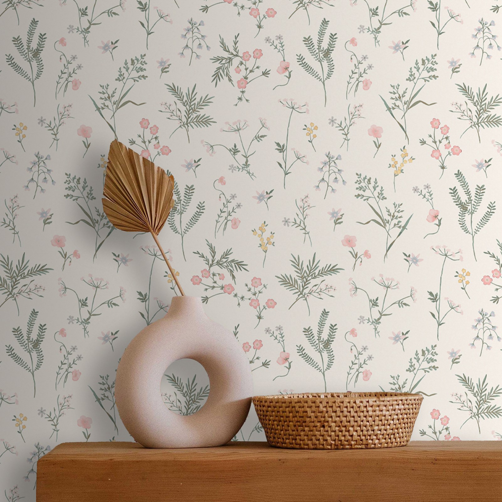Crosswell Coral Pink Botanical - đánh giá và giá Herbal Wallpaper