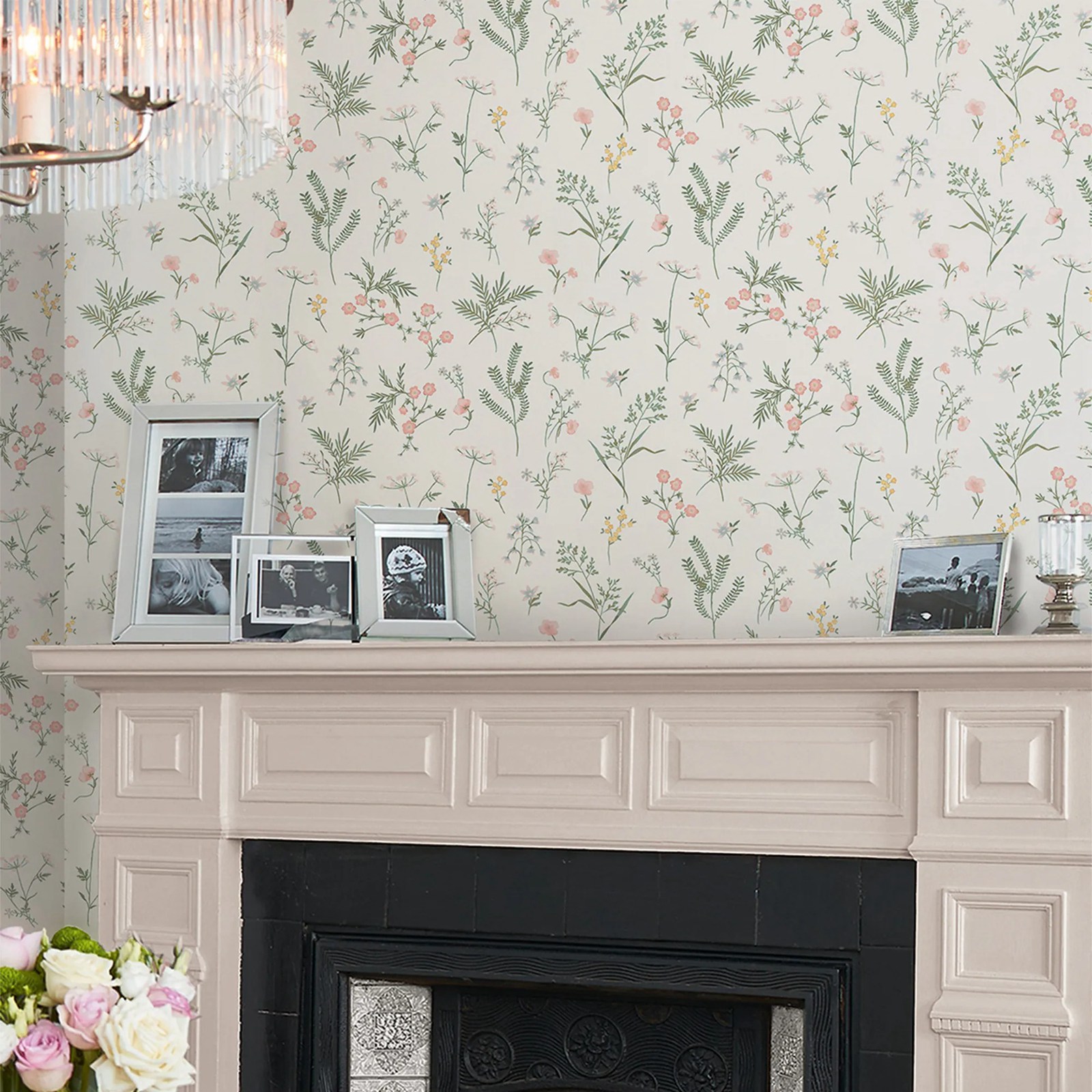 Crosswell Coral Pink Botanical - đánh giá và giá Herbal Wallpaper