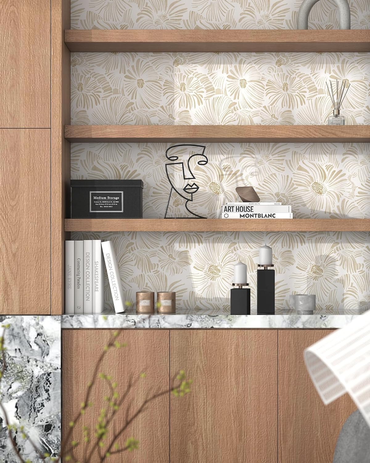 Modern Peel and Stick Wallpape - đánh giá và giá Herbal Wallpaper