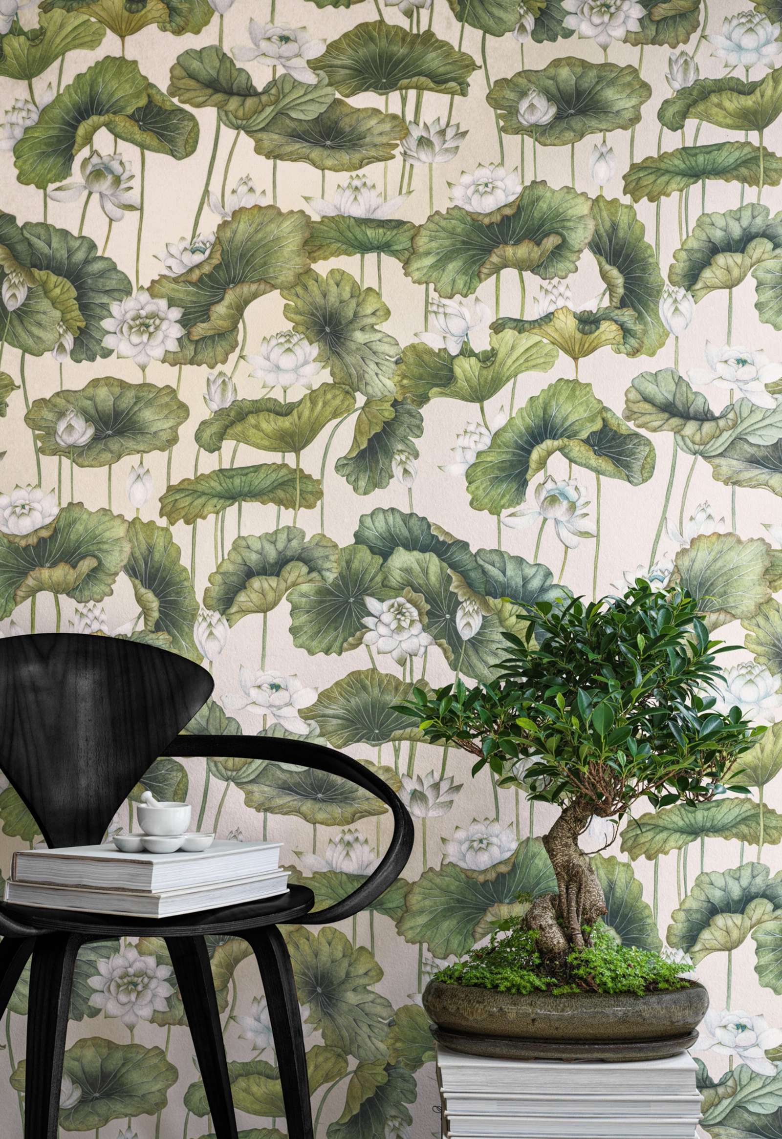 Lily Lotus Wallpaper Peel and  - đánh giá và giá Herbal Wallpaper