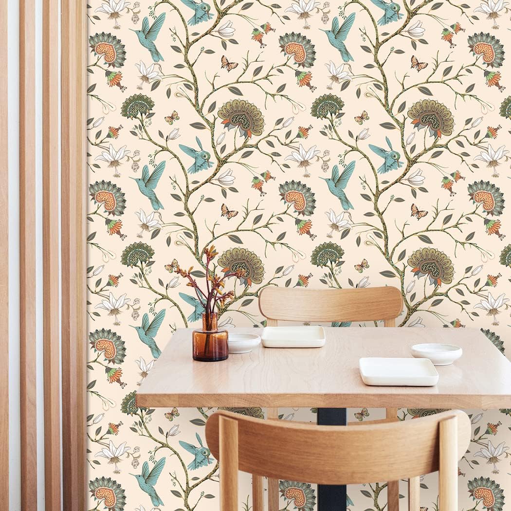 Bird Wallpaper Removable Self  - đánh giá và giá Herbal Wallpaper