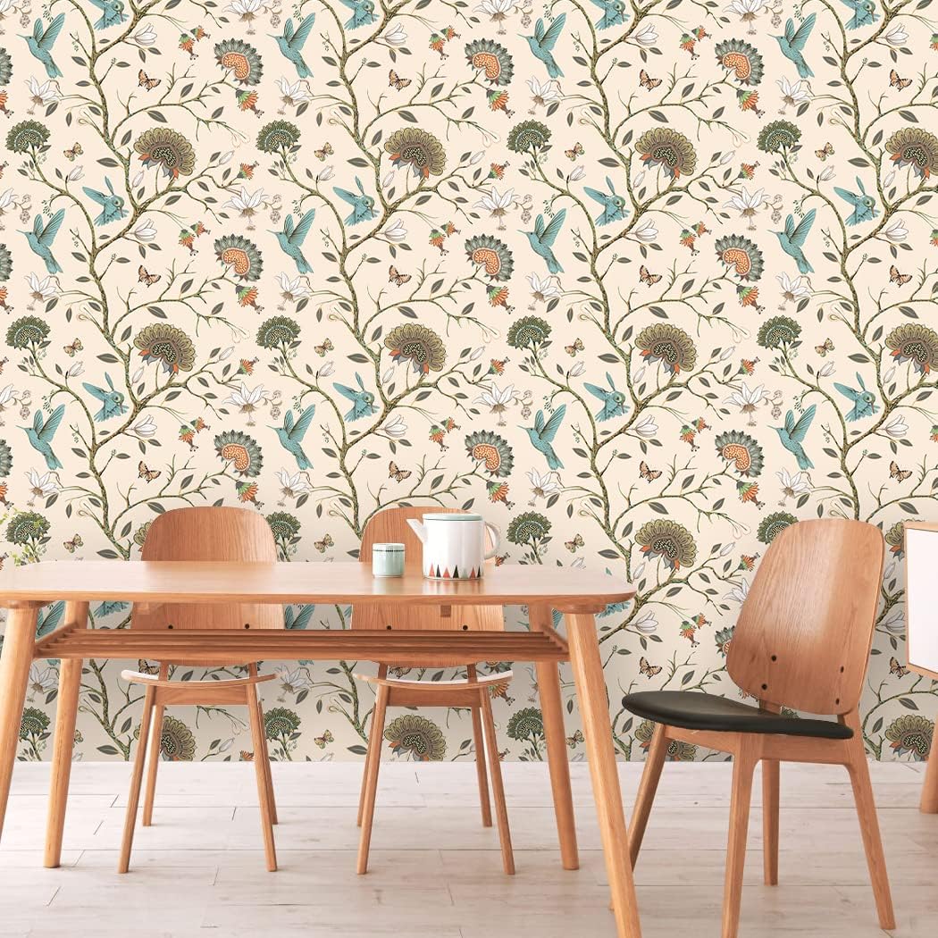 Bird Wallpaper Removable Self  - đánh giá và giá Herbal Wallpaper