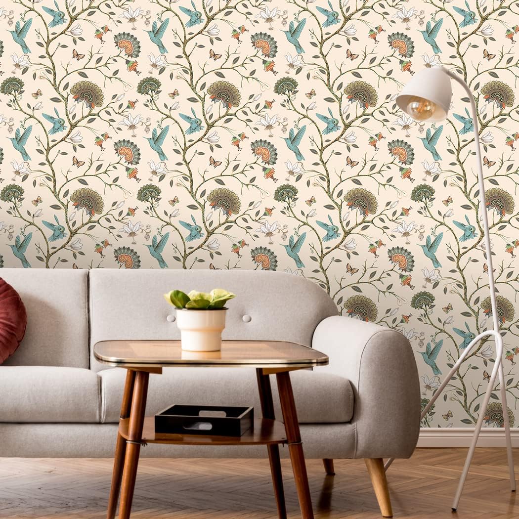 Bird Wallpaper Removable Self  - đánh giá và giá Herbal Wallpaper