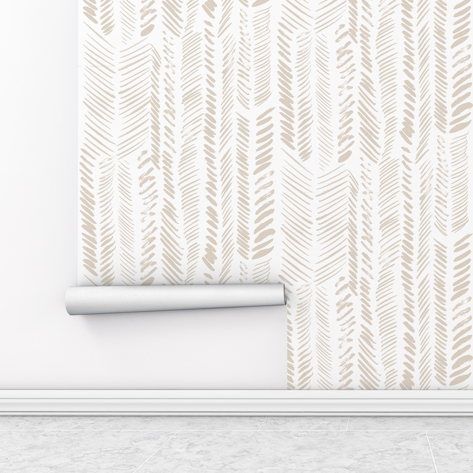 Brush Strokes Pattern Wallpape - đánh giá và giá Herbal Wallpaper