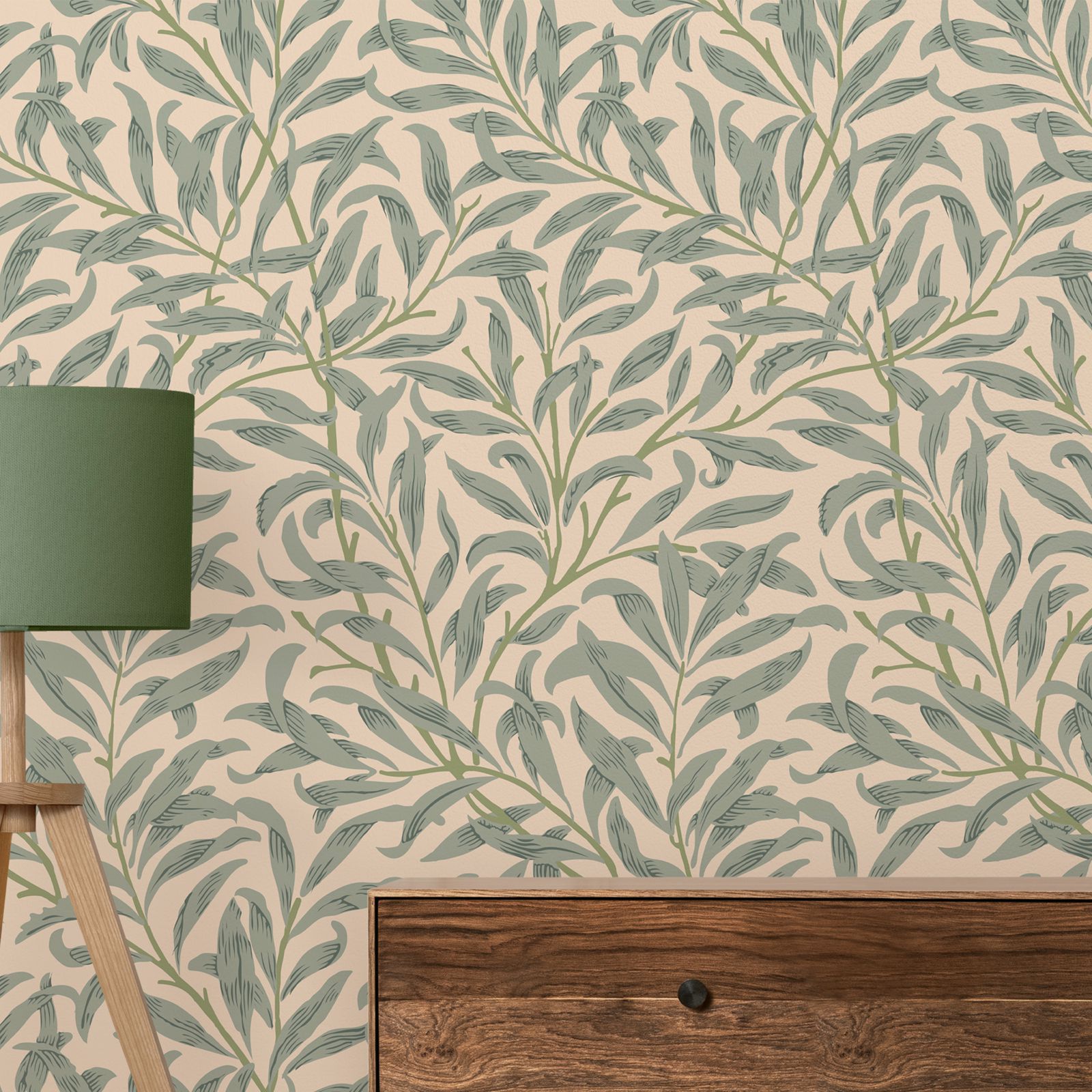 Green Leaf Wallpaper,Beige Col - đánh giá và giá Herbal Wallpaper